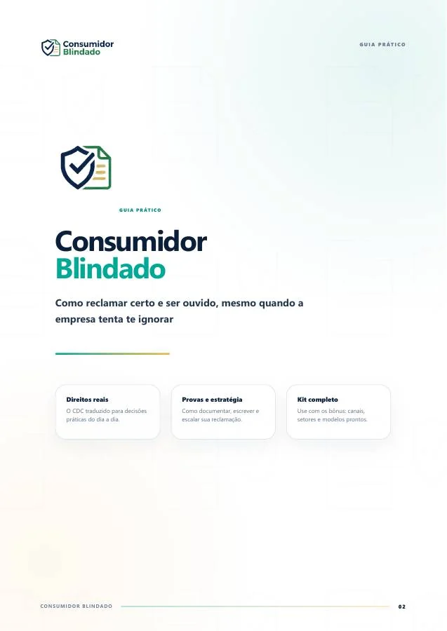Página interna do Consumidor Blindado